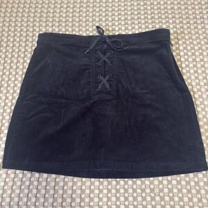 Corduroy black skirt